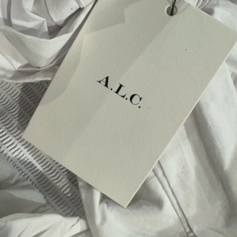 A.L.C. Aubry One Shoulder Midi Dress White Poplin NWT - Picture 11 of 11